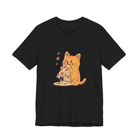 Cat Pizza Love β Cute Feline & Pepperoni Slice Tee