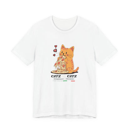 Cazt Pizza Catz - Cute Cat Love Graphic Tee, Pet Lover Shirt, Animal Graphic T-Shirt, Kitty Gift for Cat Lovers, Funny Cat Tee