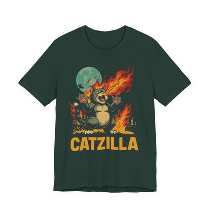 CATZILLA – Retro Funny Cat T-Shirt | Monster Cat Graphic Tee
