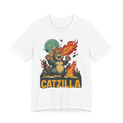 CATZILLA – Retro Funny Cat T-Shirt | Monster Cat Graphic Tee